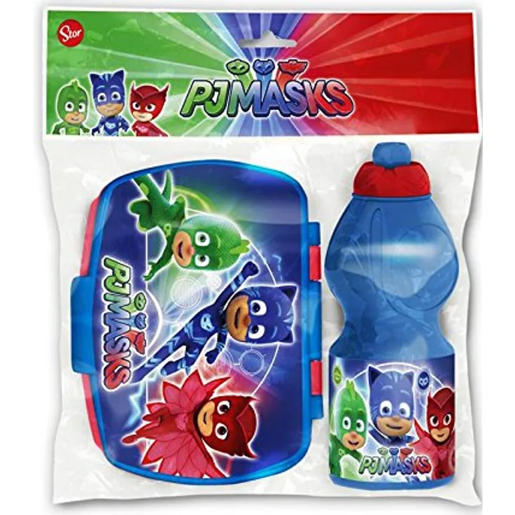 PJ Masks 701976 Set: Jausenbox, Trinkflasche, bunt