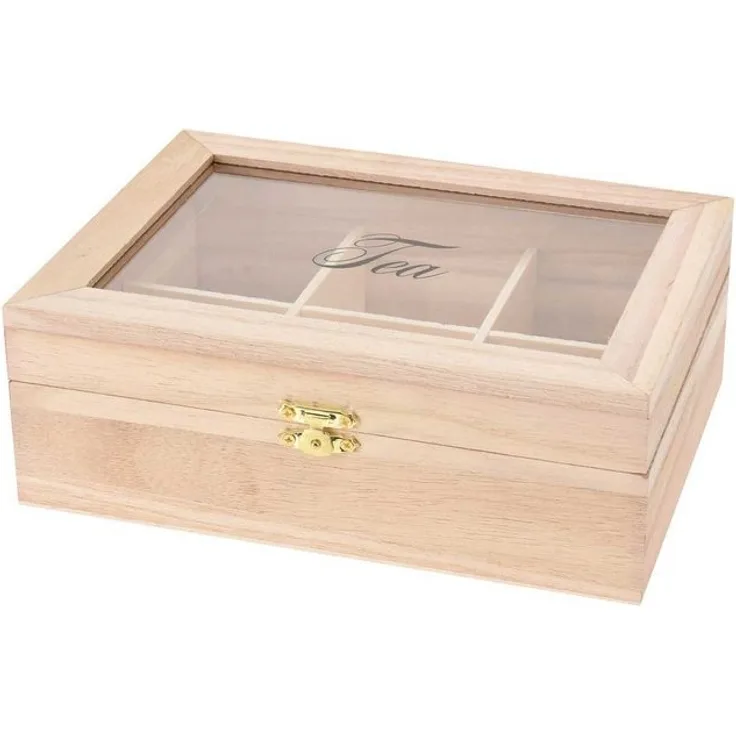 Excellent Houseware Teebox, MDF, 6 Fächer