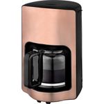 Team Kalorik Filter-Kaffeemaschine mit 1,8 l Fassungsvermögen, Glaskanne, Für bis zu 15 Tassen, 1000 W, Kupfer, TKG CM 1220 K