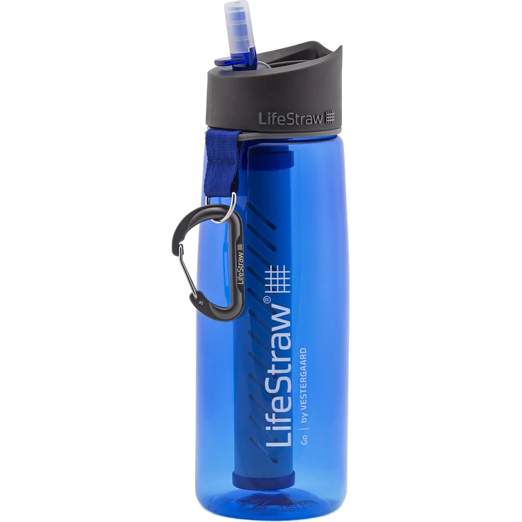 LifeStraw Go 2 Nachfüllbare Wasserflasche mit Eingebautem (2-Stufig) Blue Filter, Blau, M – Bild 1