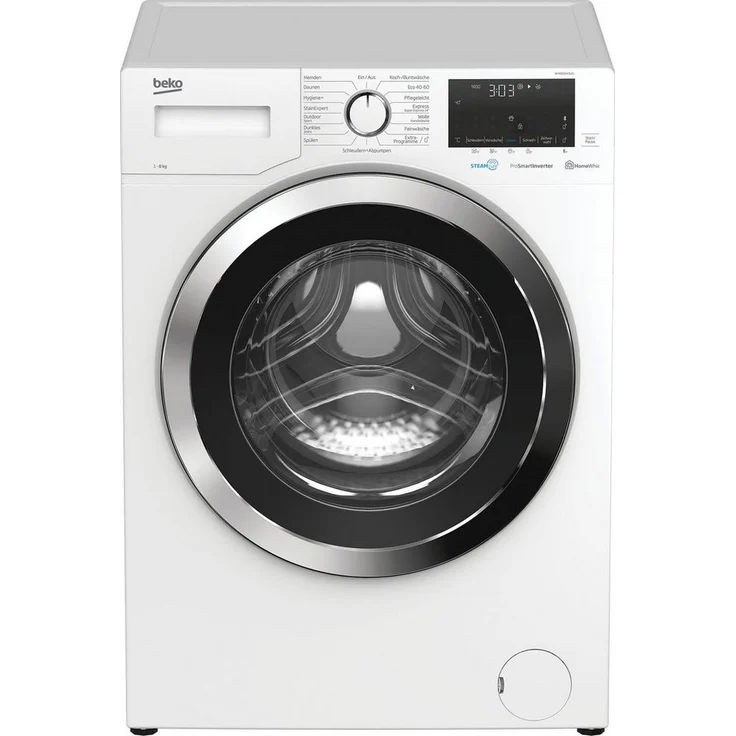 Beko WYA81643LE1, Frontlader-Waschmaschine, C, Fassungsvermögen 8 kg, Standgerät, Wollprogramm, Überlaufschutz – Bild 3