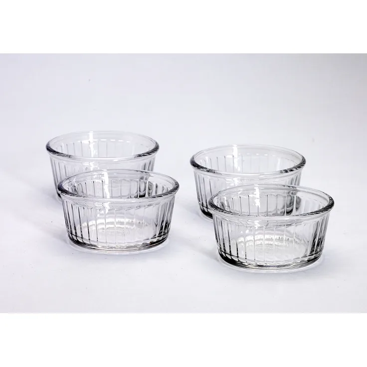 4er Set Auflaufform aus Glas Ramekin 8,5 cm