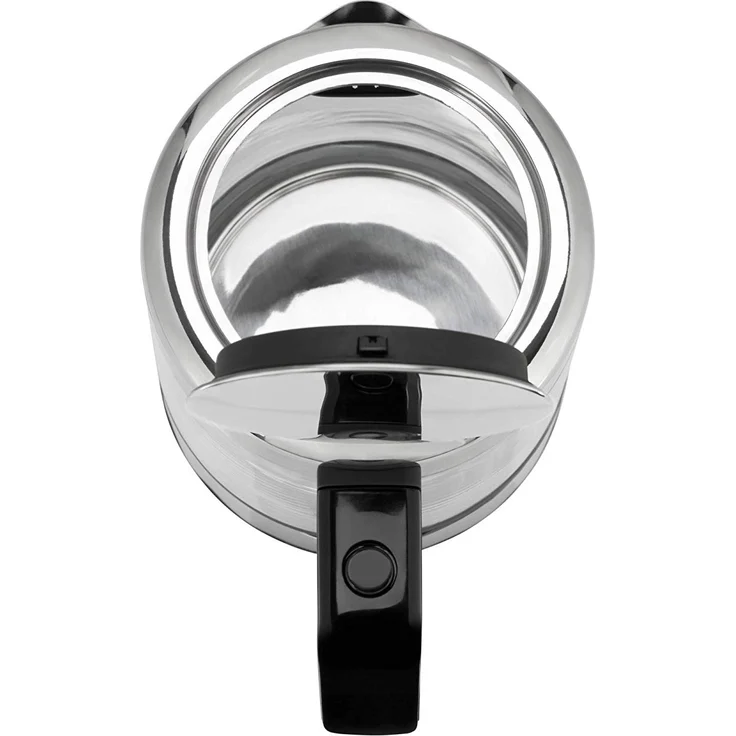 WMF Küchenminis Glas-Wasserkocher (1900 Watt, 1,0 l, kabellos, Wasserstandanzeige, Kalk-Wasserfilter, Kochstoppautomatik) cromargan matt – Bild 4
