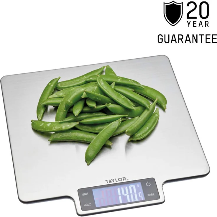 Taylor TYPSCALE10HP Pro Large Platform Kitchen Scales with Tare in Gift Box, Stainless Steel – Bild 1