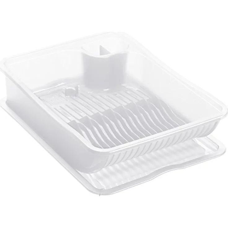 Rotho Geschirrabtropfkorb GeschirrabtropferSpace Wonder, Kunststoff, transparent, 39.5 x 29.5 x 9.5 cm