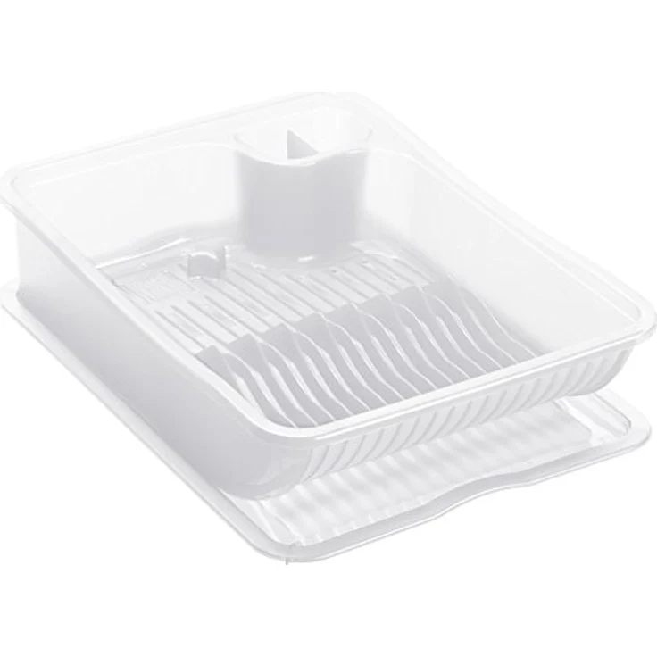 Rotho Geschirrabtropfkorb GeschirrabtropferSpace Wonder, Kunststoff, transparent, 39.5 x 29.5 x 9.5 cm