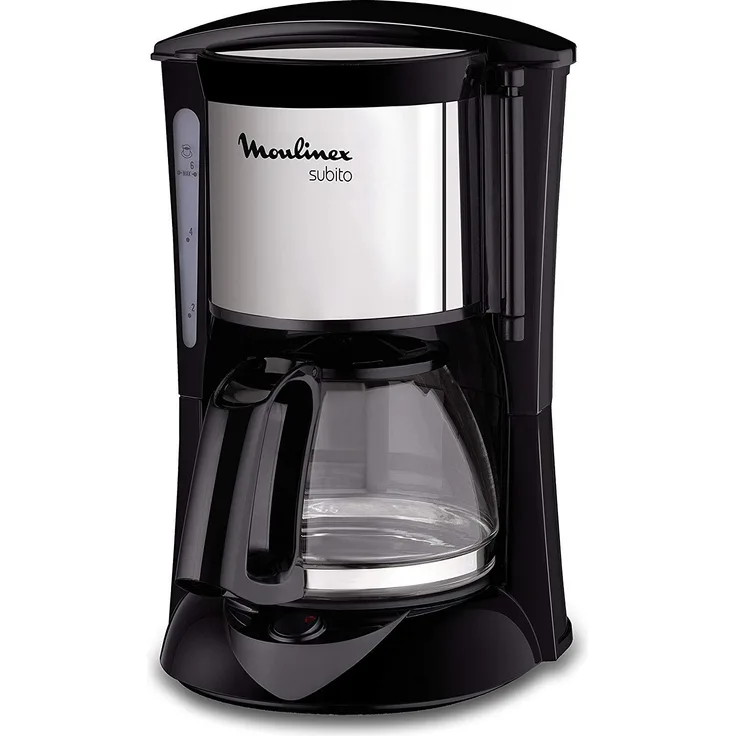 Moulinex FG150813 Subito Kaffeemaschine, 6 Tassen, Schwarz-Edelstahl