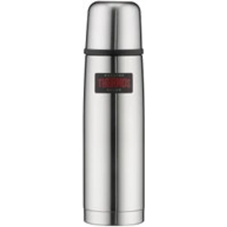 THERMOS 4019.205.050 Thermosflasche Light & Compact, Edelstahl mattiert 0,55 l, Spülmaschinenfest, 12 Stunen heiß, 24 Stunden kalt