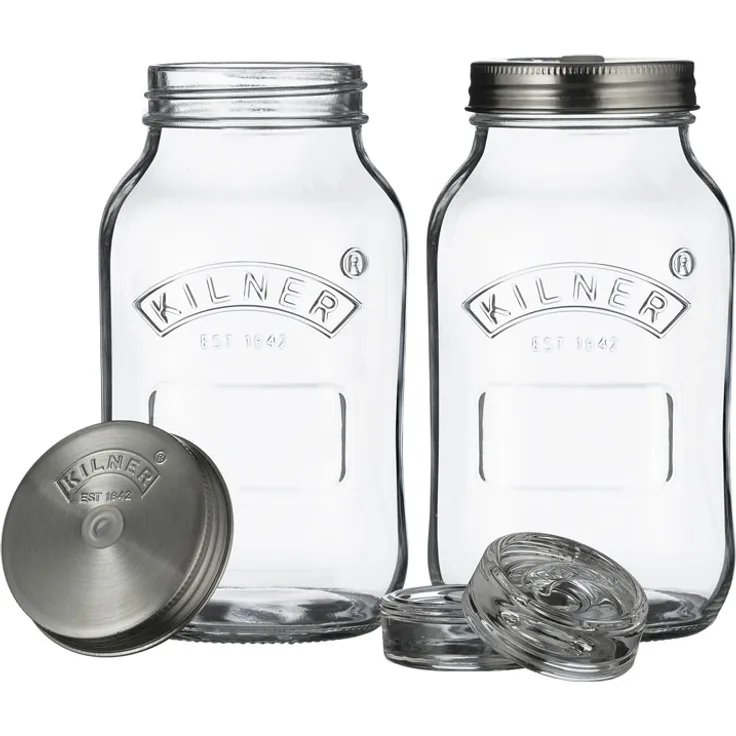 Kilner 2er Set Fermentationsgläser 1 Liter