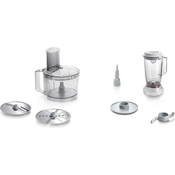 Bosch MCM3200W MultiTalent3 Foodprozessor, 800 W, 2,3 L, SmartStorage, inkl. Standmixer-Aufsatz, Schneid-Wendescheibe, Raspel-Wendescheibe, Schlagscheibe, weiß – Bild 4