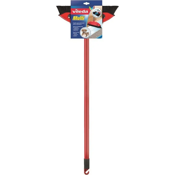 Vileda Multi Besen, mit Teleskopstiel, Kautschukborsten, gegen Tierhaare, verstellbar von 75–130 cm – Bild 1