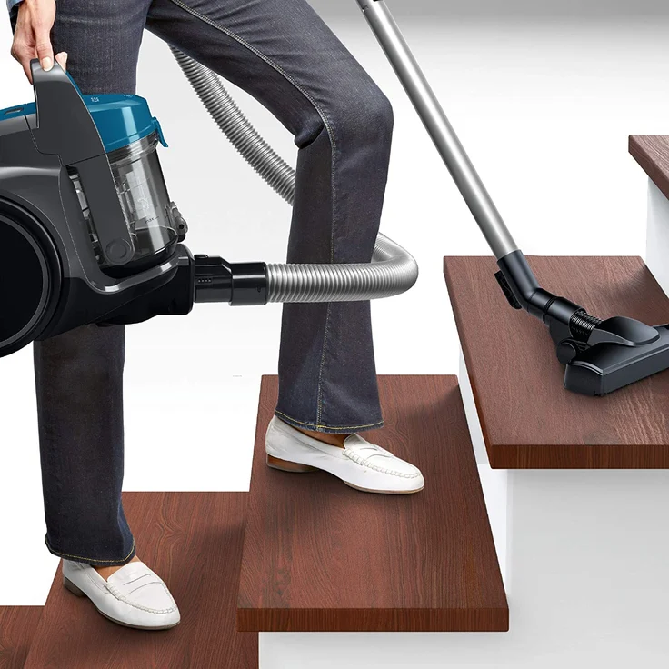 Bosch BGC05A220A Clean´n Serie 2 Bodenstaubsauger ohne Beutel, 700 Watt, Zyklon-Technologie, einfaches Entleeren, grau-schwarz-blau – Bild 4