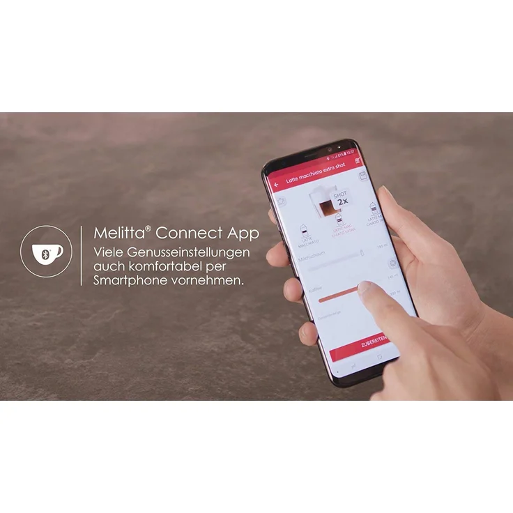 Melitta Caffeo Barista TS Smart F850-102, Kaffeevollautomat mit Milchsystem und integriertem Mahlwerk, Smartphone-Steuerung mit Connect App, One Touch Funktion, Schwarz – Bild 6