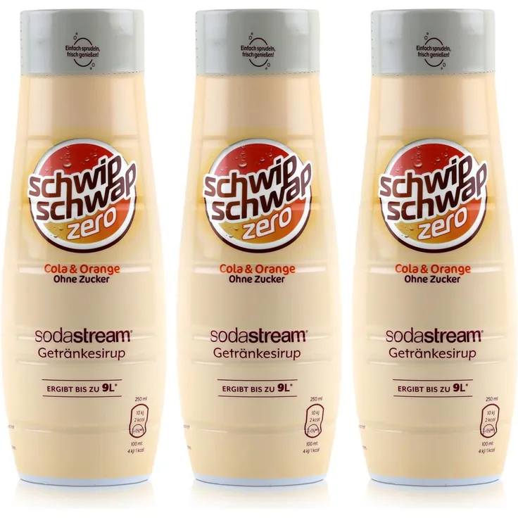 SodaStream Sirup Schwip Schwap zero Cola & Orange 440ml, 3er Pack