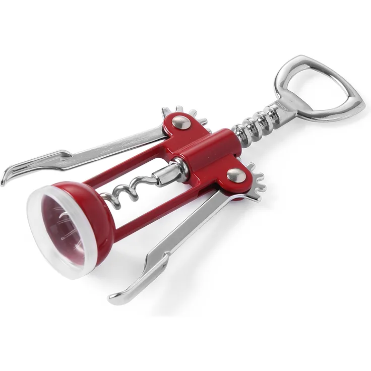 HENDI Korkenzieher, mit Kapselheber, Korkenzieher & Flaschenöffner, 170mm, Verchromt