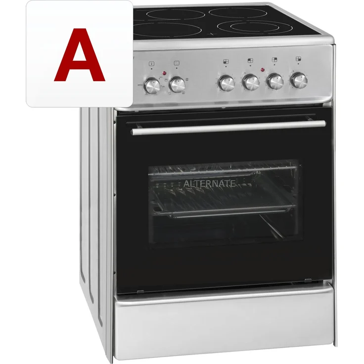 Exquisit ECM 6-4 I BZ , inox, Herd, A, Standgerät, Betriebsart Netzbetrieb, Volumen 61 l, Breite 64 cm – Bild 1