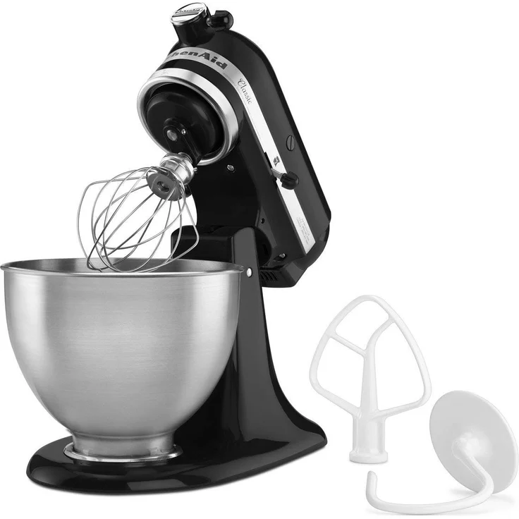 KitchenAid Classic 5K45SSEOB Küchenmaschine mit Direktantrieb, 275W, 4,3 L Edelstahlschüssel, onyx schwarz, Serie: 5K45SS – Bild 3