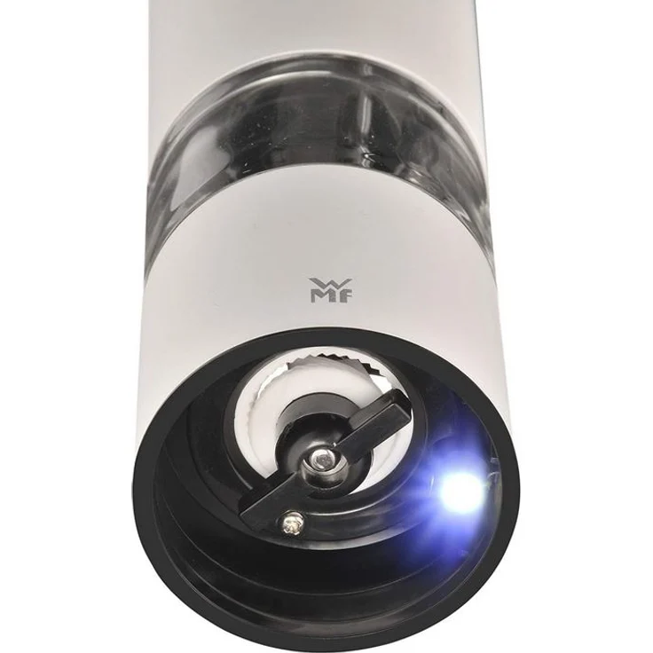 WMF Elektrische Mühle, Salz- und Pfeffermühle unbefüllt, Kunststoff, Keramikmahlwerk H 21 cm, weiß – Bild 2