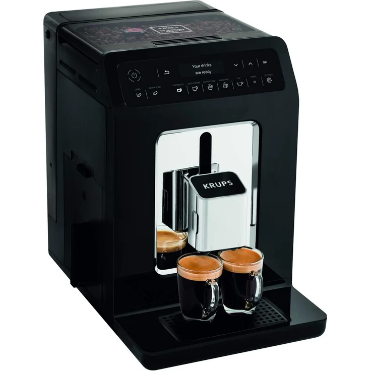 Krups EA8918 Evidence Kaffevollautomat mit integriertem Mahlwerk, OLED-Display Barista Quattro Force Technologie, 12 Kaffee-Variationen, 3 Tee-Variationen, One-Touch-Cappuccino Funktion, 2-Tassen Funktion, schwarz – Bild 8