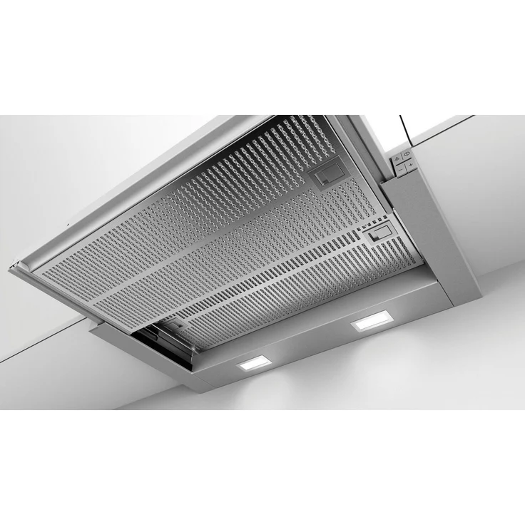 Bosch Serie 4 DFR067A52, Flachschirmhaube, Breite 60 cm, Abluft und Umluft, interner Motor, Metallfettfilter spülmaschinengeeignet, LED-Beleuchtung, Silver Metallic – Bild 4