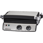 ROMMELSBACHER Kontaktgrill KG 2020 - variable Anwendungsmöglichkeiten, stufenlos regelbar, 5-fache Höhenverstellung, 2-Lagen Antihaftbeschichtung, Grillplatten herausnehmbar, Fettablauf, 2000 Watt