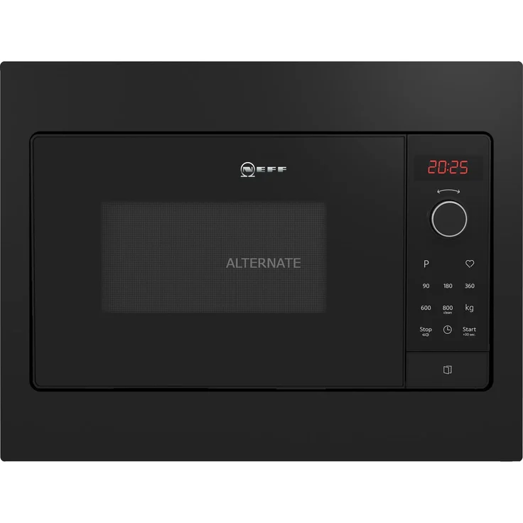 Neff HLAWG25S3 N 30 Mikrowelle, Einbaugerät, 800 Watt, 20 Liter Garraum, schwarz – Bild 1