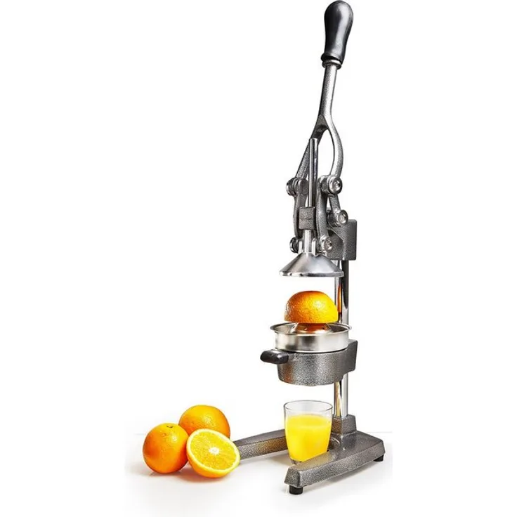 Lumaland L-2560 Entsafter, Saftpresse, Fruchtfleischregulierung, Presskegel, aus Edelstahl mit Hebel, manuell bedienbar