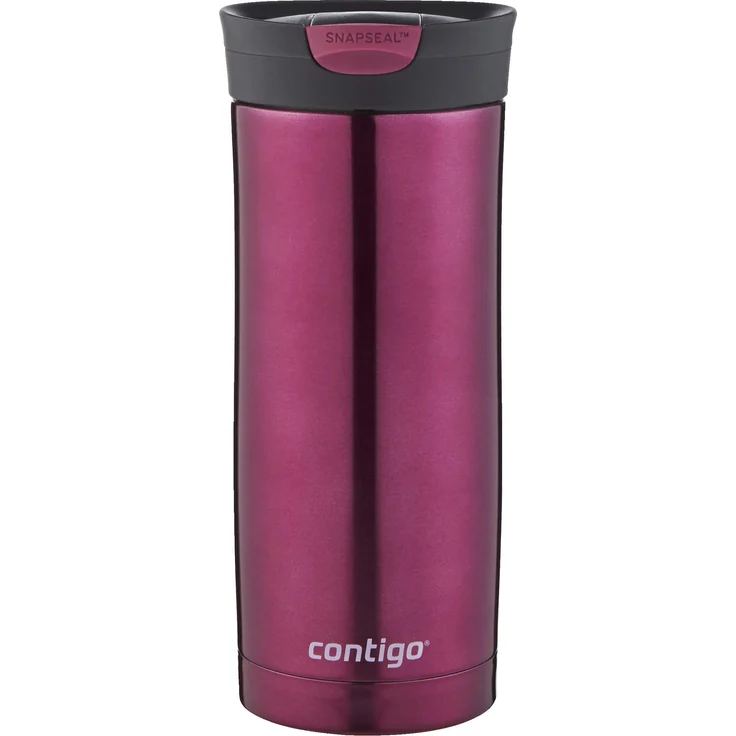 Contigo Thermobecher Huron Snapseal, Edelstahl Isolierbecher, Kaffebecher to go, auslaufsicher, spülmaschinenfester Deckel BPA-frei, 470 ml