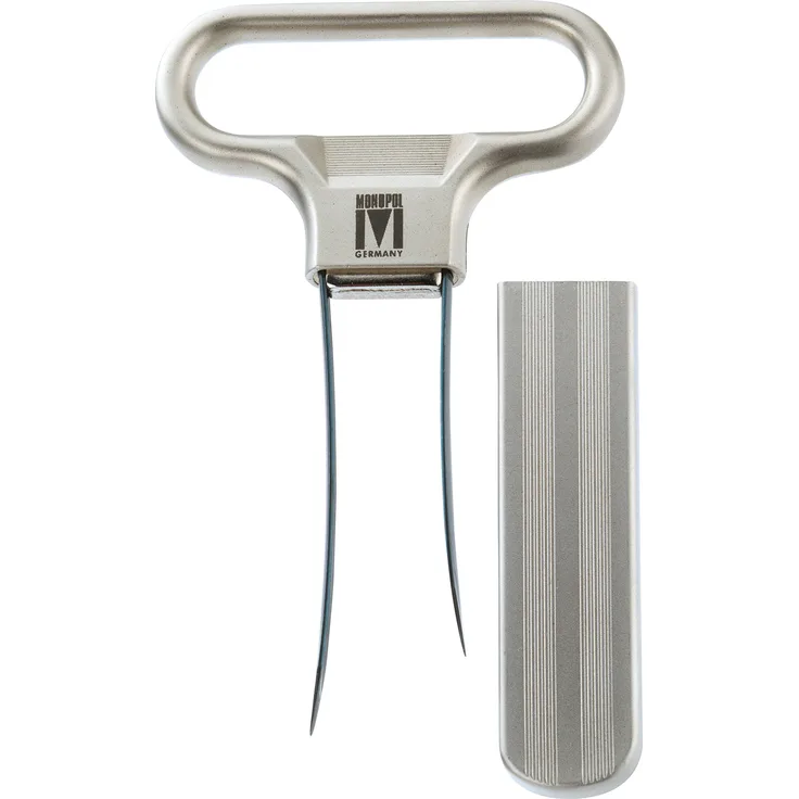 Westmark Ent- und Verkorker, Klingen--Spangenkorkenzieher, Inkl. Kapselheber, Zinkdruckguss-Stahl, Ah-So, Silber, Verchromt, 6285556C