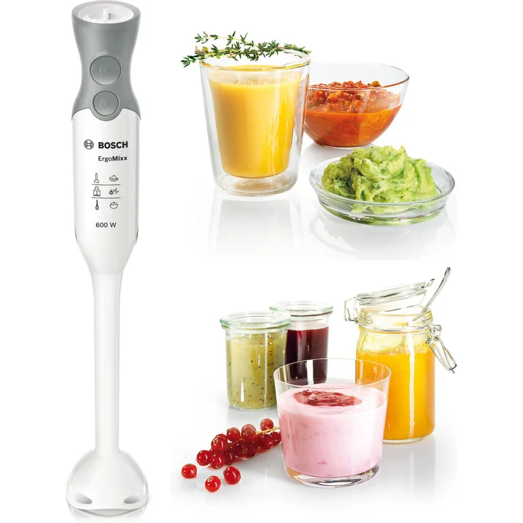 Bosch MSM66020 ergonomischer Stabmixer mit Zubehör, Kunststoff-Mixfuß mit QuattroBlade, 600 Watt  – Bild 8