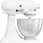 KitchenAid Classic 5K45SSEWH Küchenmaschine mit Direktantrieb, 275W, 4,3 Liter Edelstahlschüssel, weiß, Serie: 5K45SS
