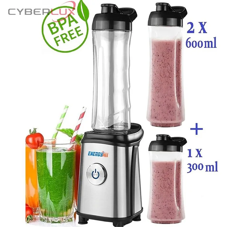 Zilan Smoothie-Maker 2 GO inkl. 3 x Trinkbehälter BPA Frei 350 Watt