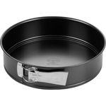 Dr. Oetker Springform Ø 24 cm, Kuchenform mit Flachboden, runde Backform aus Stahl mit Antihaftbeschichtung (Farbe: schwarz), Menge: 1 Stück