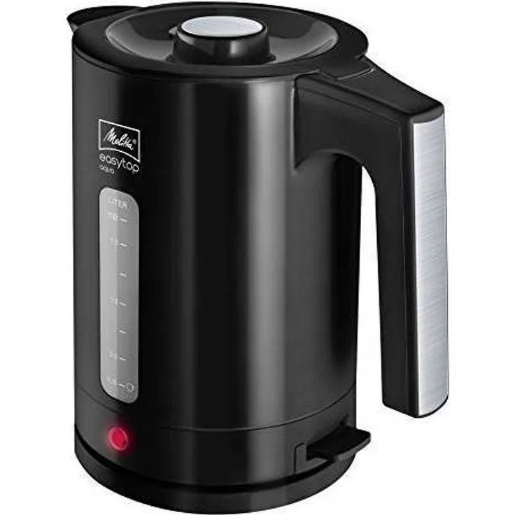 Melitta Wasserkocher, Easy Top Aqua 1,7 Liter, 2.400 Watt, Schwarz-Edelstahl 1016-04