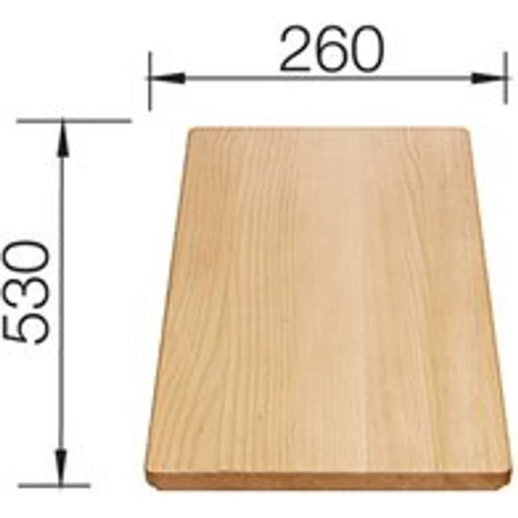 Blanco 218313 Holzschneidbrett aus massiver Buche, passend Spüle, Zubehör für das Waschbecken in der Küche, Buchenholz