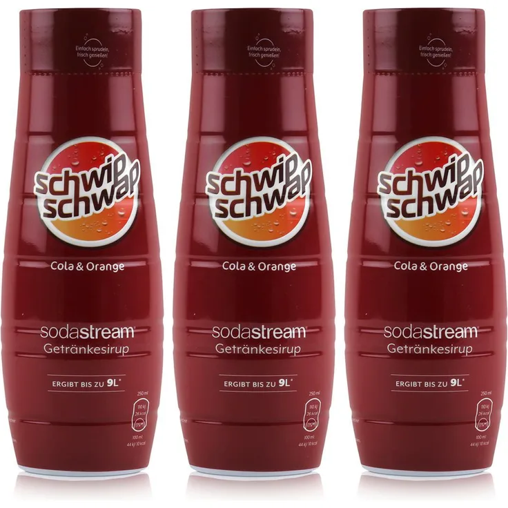 SodaStream Sirup Schwip Schwap Cola & Orange 440ml, 3er Pack
