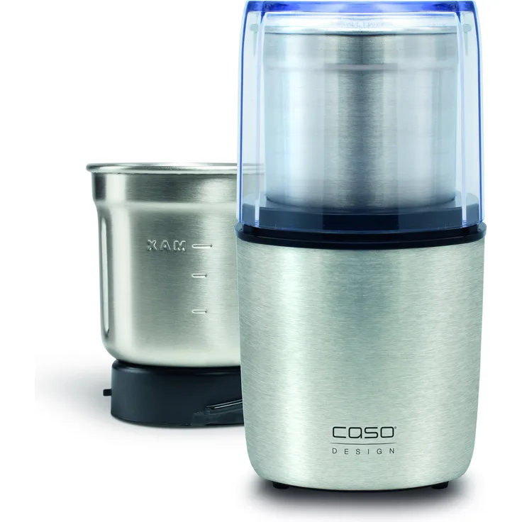 CASO Coffee & Kitchen Flavour - Elektrische Kaffeemühle und Multi-Zerkleinerer (200Watt) mit extra Edelstahlbehälter für Pesto, Nüsse, Gewürze, Kräuter, Getreide u.v.m.