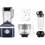 KitchenAid Paket 2, K400 Standmixer, 1200W, 5 Geschwindigkeiten, inkl. Zitruspressenaufsatz, 0,5L Mitnahmebehälter mit Deckel, tintenblau