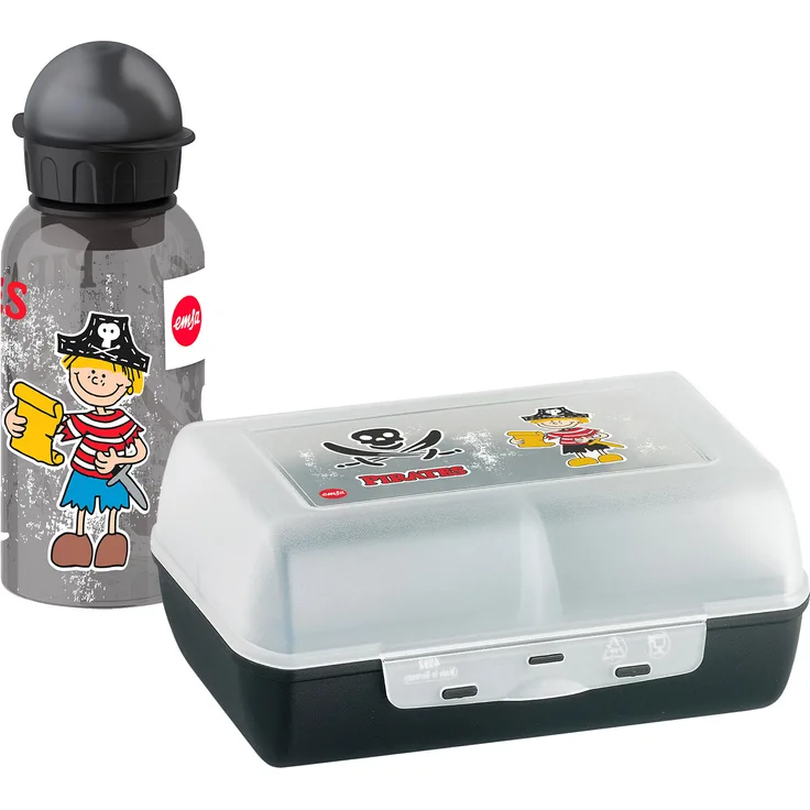 EMSA 518140 Kids Tritan Set Trinkflasche und Brotdose Soccer Pirate (36323048320)