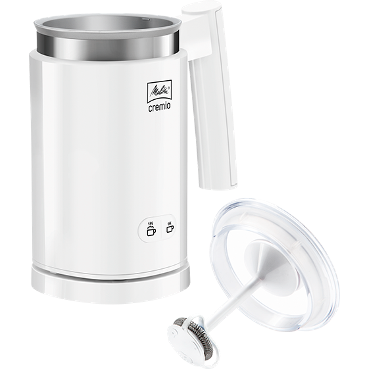 Melitta CREMIO 1014-01 Milchschäumer, 450W, 150ml Milchschaum, für kalte und warme Milch, antihaftbeschichteter Behälter, perfekter, feinporiger Milchschaum, weiß – Bild 4