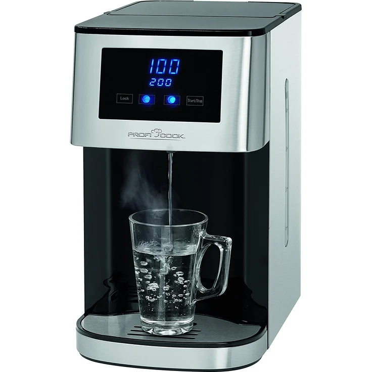 Profi Cook PC-HWS 1145 Heißwasserspender, Edelstahlgehäuse, heißes Wasser auf Knopfdruck in circa 3 Sekunden, LED-Display mit Sensor Touch-Bedienung, 2600 Watt  – Bild 2