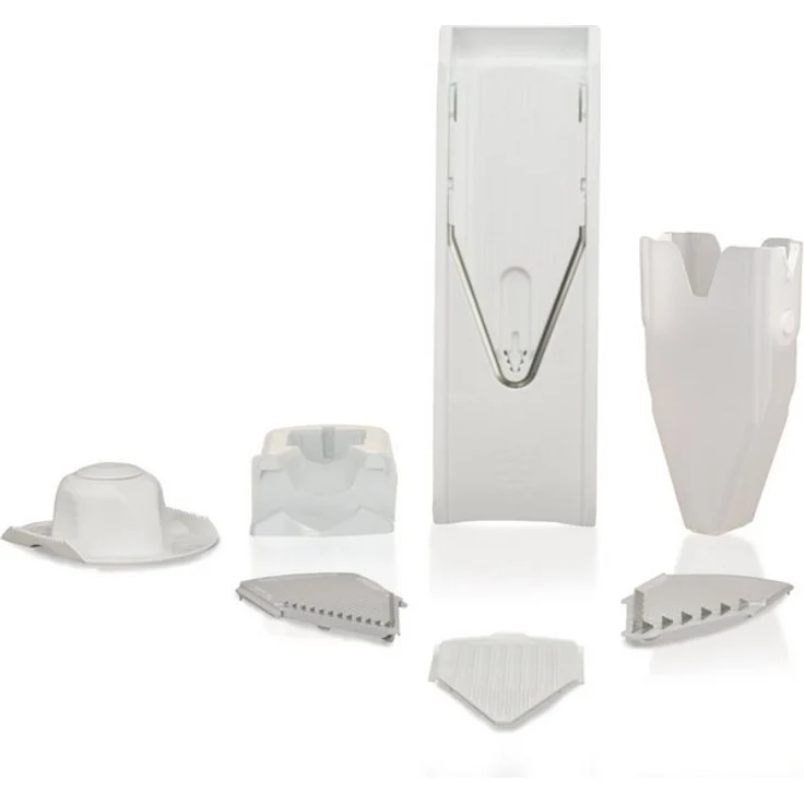 Börner Gemüsehobel V1 ClassicLine Profi Set, Kunststoff, mit 2 Messereinschüben und Dockingstation weiß – Bild 1