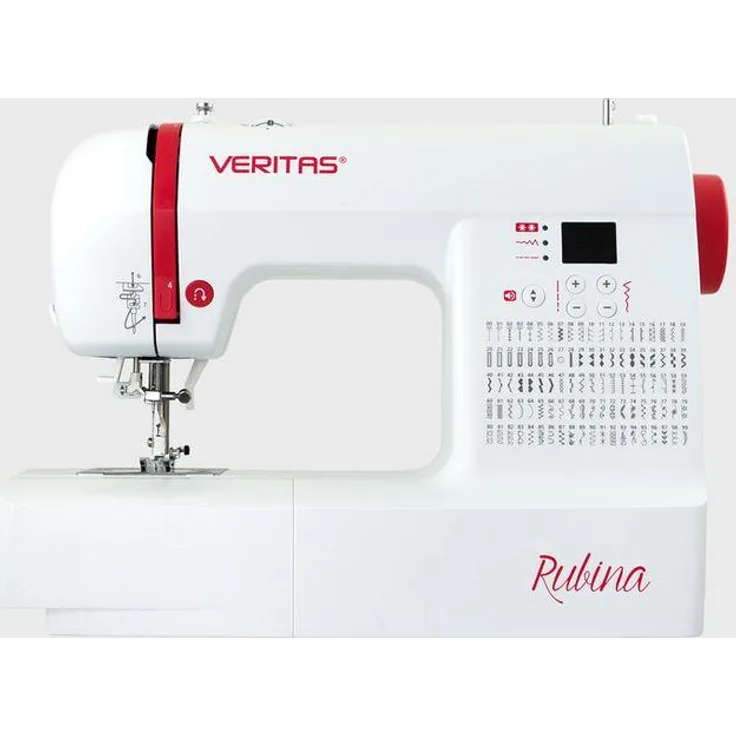 VERITAS Rubina Computer  -rot Computer-Nähmaschine, weiß