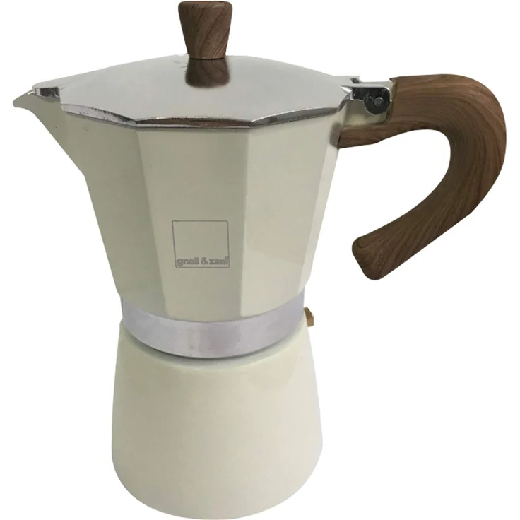 Gnali & Zani VEZ009-IND-CREAM Espressokocher, Aluminium, creme – Bild 1