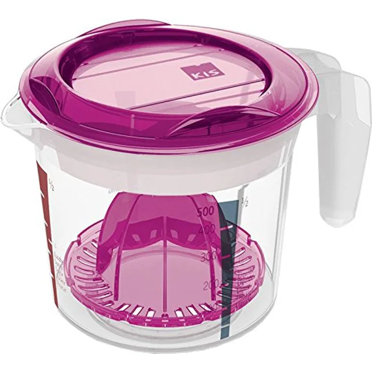 Kis 6070500 1474 01 Messbecher-Set Mixo, 0,5 L, Kunststoff, transparent kirschrot, 19,5 x 14 x 13,5 cm