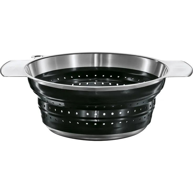 Rösle 16124 Seiher faltbar, 24 cm Durchmesser, schwarz