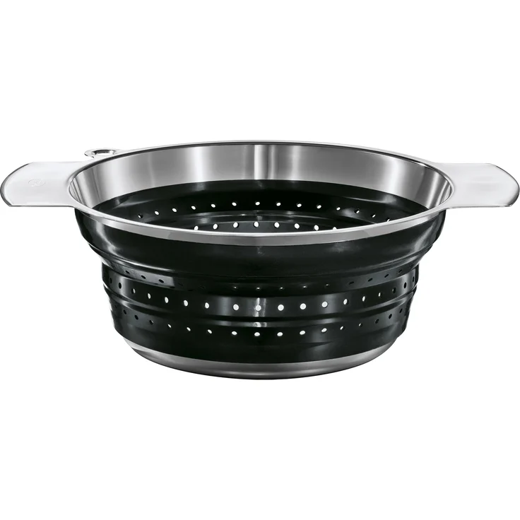 Rösle 16124 Seiher faltbar, 24 cm Durchmesser, schwarz – Bild 1