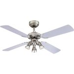 Westinghouse Princess Euro 7211240 Deckenventilator, Metall, GU10, dunkles zinn, 105 x 105 x 40 cm
