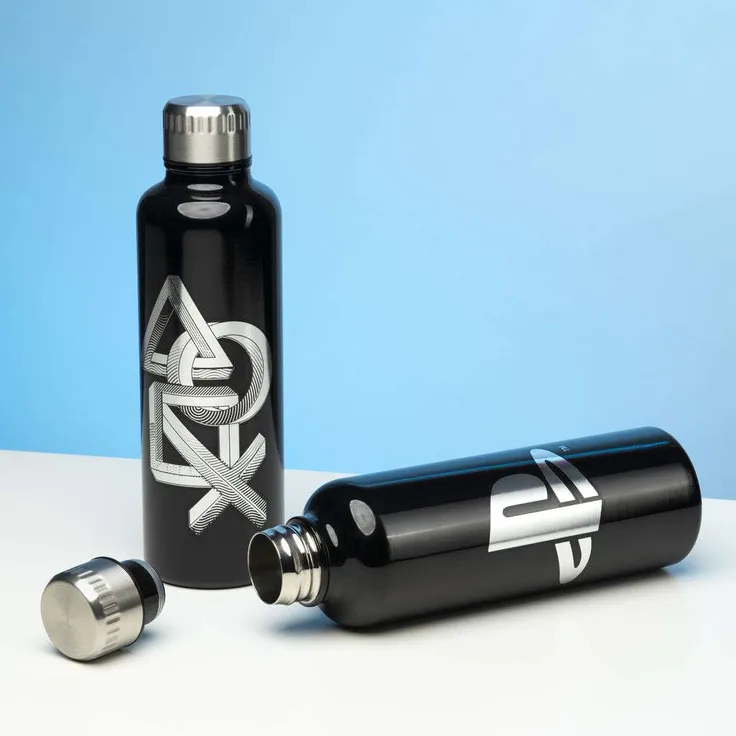 Paladone Unisex Jugend Playstation Wasserflasche, Trinkflasche, Schwarz, 500ml
