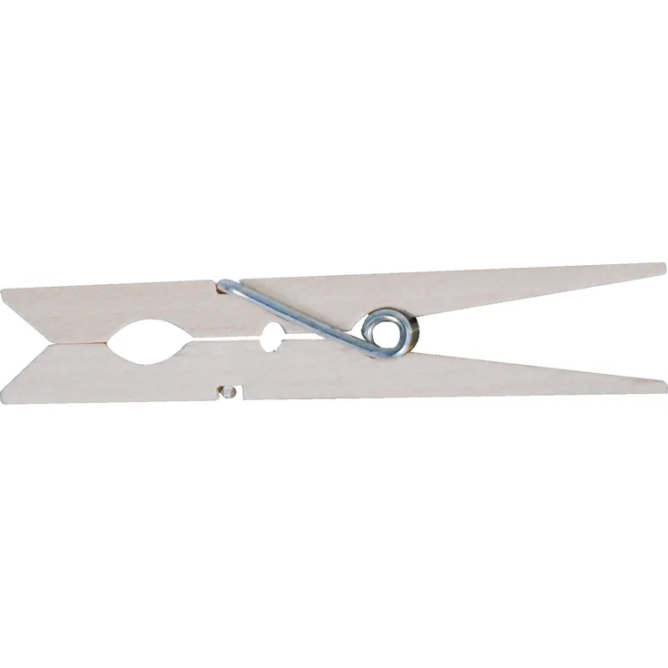 MSV Wäscheklammer aus Holz 36 Stück, Braun, 33 cm